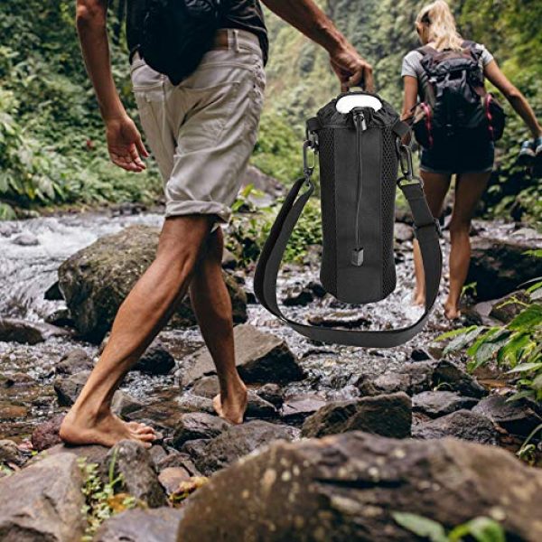 Alomejor Tactical Pouch 6 Alomejor Water Bottle Pouch Sport Water Bottle Kettle Bag with Adjustable Shoulder Strap for Camping Hiking Running