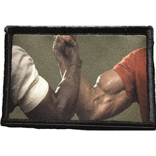 RedheadedTshirts Airsoft Morale Patch 1 Predator Movie Biceps Morale Funny Military Tactical Patch 2x3" Hook and Loop Made in The USA