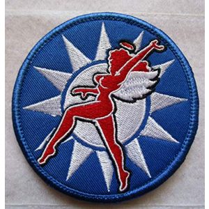 Embroidered Patch Airsoft Morale Patch 1 WW2 AVG Flying Tigers 3rd Pursuit Squadron"Wave" 3D Tactical Patch Military Embroidered Morale Tags Badge Embroidered Patch DIY Applique Shoulder Patch Embroidery Gift Patch