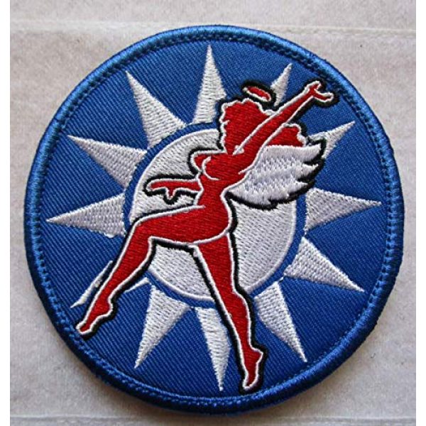 Embroidered Patch Airsoft Morale Patch 1 WW2 AVG Flying Tigers 3rd Pursuit Squadron"Wave" 3D Tactical Patch Military Embroidered Morale Tags Badge Embroidered Patch DIY Applique Shoulder Patch Embroidery Gift Patch