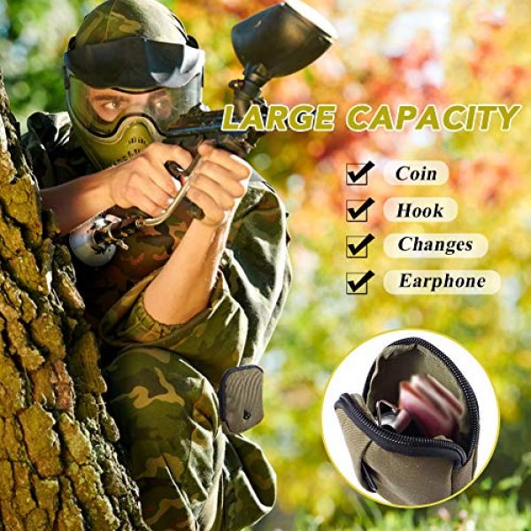 OWIKAR Tactical Pouch 5 OWIKAR Outdoor Tactical Waist Pouch, Nylon EDC Utility Gadget Outdoor Waist Belt Bag Men Women Minimalist Wallet for Change, Cards, Keys & Small Flashlight, Waterproof