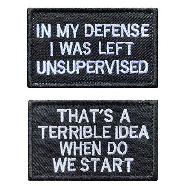 Antrix Airsoft Morale Patch 1 Antrix 2 Pieces in My Defense I was Left Unsupervised &That's a Terrible Idea When Do We Start Tactical Military Badge Emblem Patch for Tactical Gear