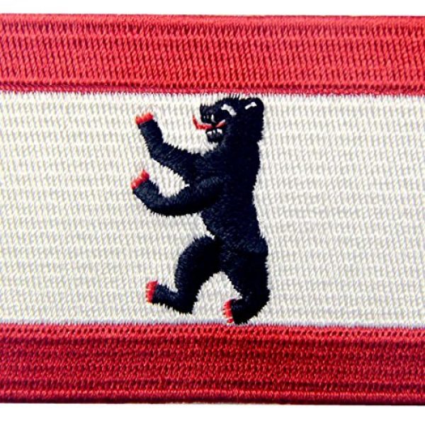 EmbTao Airsoft Morale Patch 2 Berlin City Flag Patch Embroidered Applique Iron On Sew On Emblem