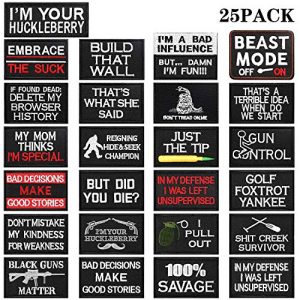 WILLBOND Airsoft Morale Patch 1 25 Pieces Tactical Embroidery Patch Tactical Appliques Military Embroidery Patches for Clothes Caps Hats Bags Backpack Military Cosplay DIY Crafts