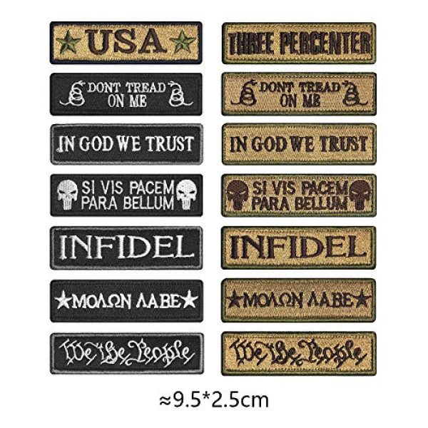 Morton Home Airsoft Morale Patch 4 Morton Home Great Value Tactical Morale Patch Full Embroidery Military Patches Set for Caps,Bags,Backpacks,Tactical Vests,Military Uniforms Etc. (Molon Labe)