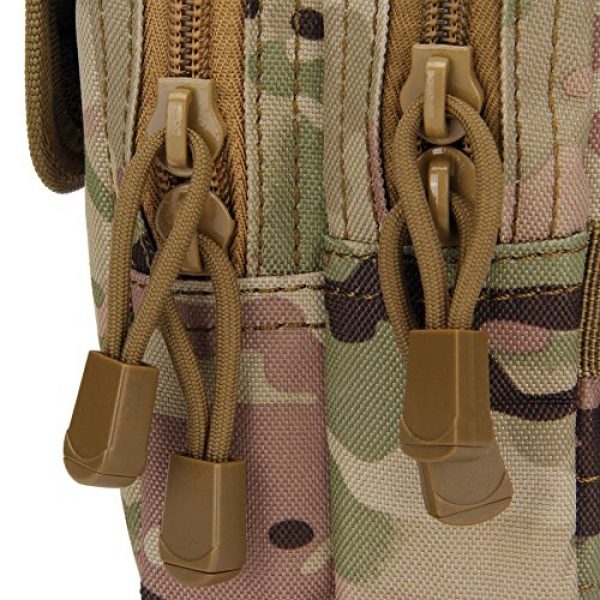 DOHOT Tactical Pouch 5 DOHOT Multi-Purpose Compact Nylon Outdoor Military Tactical Molle Pouch with Two Way Zipper & 6 Pockets,EDC Utility Gadget Belt Waist Bag for iPhone 6 6s 7 Plus,Samsung S4 S5 S6 S7