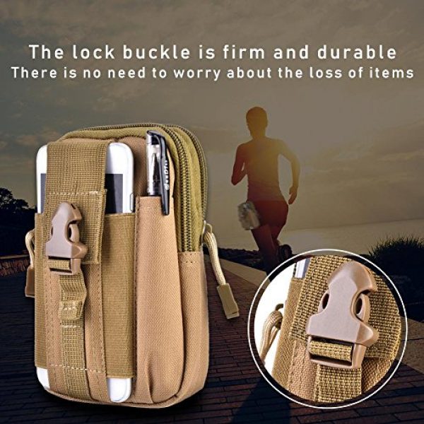 Vbestlife Tactical Pouch 3 Vbestlife Tactical Molle Pouch Bag Durable Multifunctional Outdoor Portable Tactics Sports Waist Bags Cell Phone Holder Belt Bag for Men Women 7 Colors
