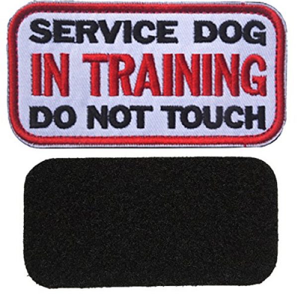 ODSP Airsoft Morale Patch 3 3.94 x 1.96 Inch Service Dog in Training Do Not Touch Dog Patches Tactical Military Morale Badge Emblem Embroidered Fastener Hook & Loop Patches Appliques for Harnesses Vests