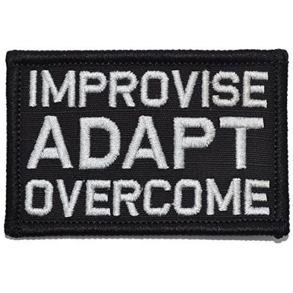 Tactical Gear Junkie Airsoft Morale Patch 1 Improvise Adapt Overcome - 2x3 Patch - Black