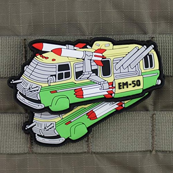 Violent Little Machine Shop Airsoft Morale Patch 3 'Stripes EM-50' Morale Patch by Violent Little Machine Shop - Velcro Backed PVC