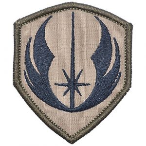 Tactical Gear Junkie Airsoft Morale Patch 1 Jedi Order Galactic Republic Jedi Knights 2.5x3 Shield Patch - Multiple Colors (Coyote Brown w/Black)