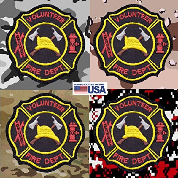 Tactical Patch Works Airsoft Morale Patch 4 Firefighter Hook Ladder Badge Patch