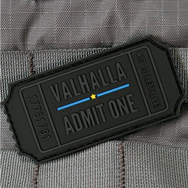 Violent Little Machine Shop Airsoft Morale Patch 2 Violent Little Machine Shop"Valhalla Admit One" Velcro Backed Morale Patch Blue