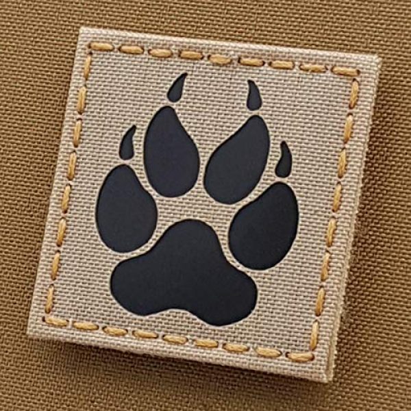 Tactical Freaky Airsoft Morale Patch 1 IR K9 Dog Handler Pawk-9 2x2 Desert Sand Tan Tactical Morale Touch Fastener Patch