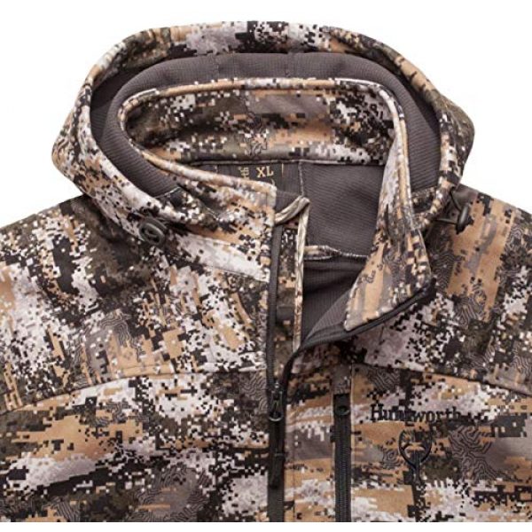 Huntworth Tactical Shirt 3 Huntworth Men's Mid Weight Windproof Soft Shell Jacket (Hood)|Disruption Camo