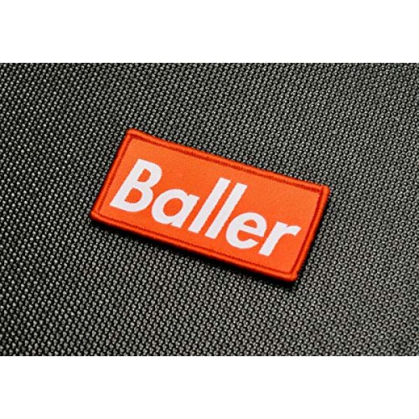BritKitUSA Airsoft Morale Patch 3 BritKitUSA Baller Woven Morale Patch Supreme Playa OAF Tactical Cap Operator Hook Loop Backing