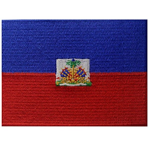 EmbTao Airsoft Morale Patch 1 Haiti Flag Embroidered Patch Haitian Iron On Sew On National Emblem