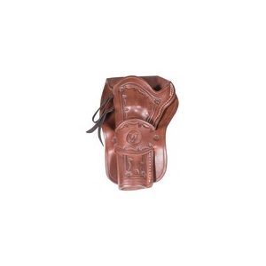 Western Justice Air Gun Accessory 1 Western Justice Hand-Tooled Dark Burgundy Leather Holster, Left Hand