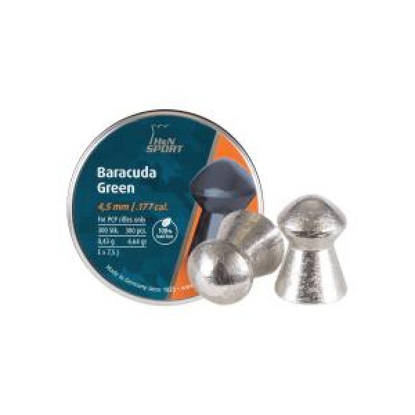 Haendler & Natermann Pellets and BBs 1 H&N Baracuda Green .177 Cal, 6.64 gr - 300 ct 0.177