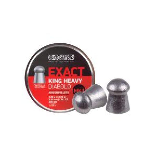 Jsb Pellets and BBs 1 JSB Diabolo Exact King Heavy MKII .25 Cal, 33.95 gr - 300 ct 0.25