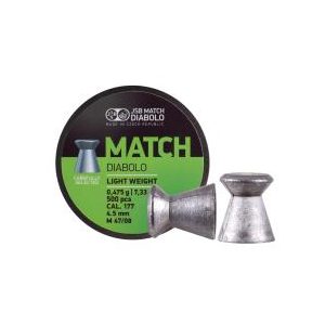 Jsb Pellets and BBs 1 JSB Green Match Light Weight .177 Cal, 7.33 gr - 500 ct 0.177