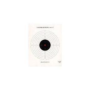 National Target Company Air Gun Accessory 1 National Target Single 10m Air Pistol Target, Red Center 100 ct