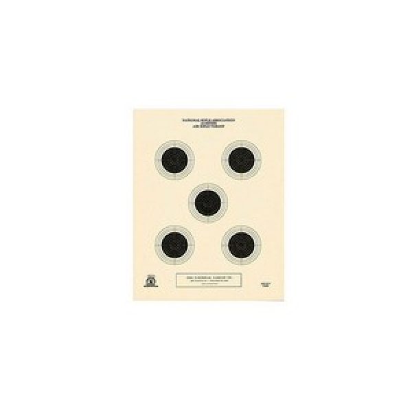 National Target Company Air Gun Accessory 1 National Target 10m Air Rifle Target, 5 Bull 100 ct