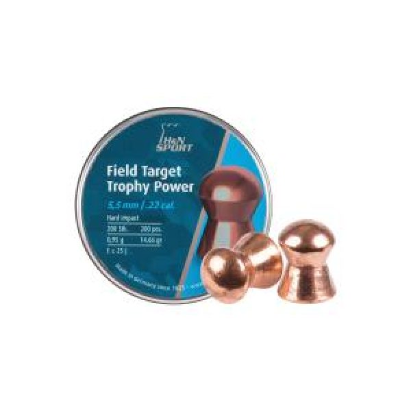 Haendler & Natermann Pellets and BBs 1 H&N Field Target Trophy Power Copper .22 Cal, 14.66 gr - 200 ct 0.22