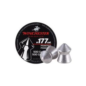 Winchester Pellets and BBs 1 Winchester Pointed .177 Cal, 9.68 gr - 500 ct 0.177