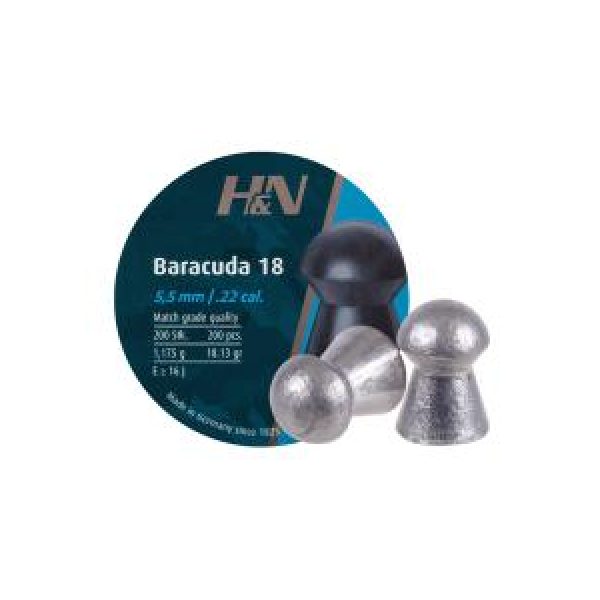 Haendler & Natermann Pellets and BBs 1 H&N Baracuda 18 .22 Cal, 18.13 gr -200ct 0.22