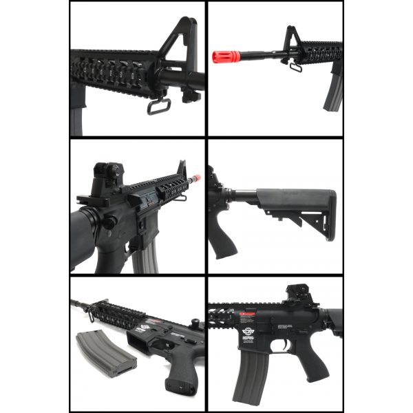 See Airsoft Rifle 2 G&G Combat Machine M16 Raider Long Rifle FPS-420 Electric Airsoft Gun