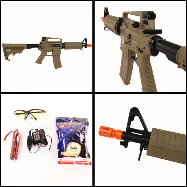 See Airsoft Rifle 2 G&G GR16 Carbine Light Plastic DST AEG FPS-350 Electric AirsoftRifle Combo