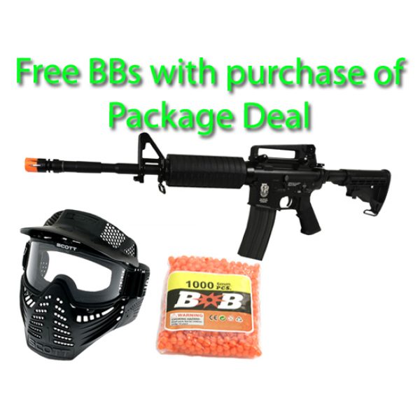 See Airsoft Rifle 1 G&G GR16 Carbine Rifle FPS-430 Electric Airsoft Gun Package Deal (Mask and BBs)