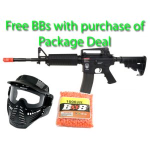 See Airsoft Rifle 1 G&G GR16P Carbine Rifle FPS-435 Electric Blowback Airsoft Gun Package Deal (Mask and BBs)