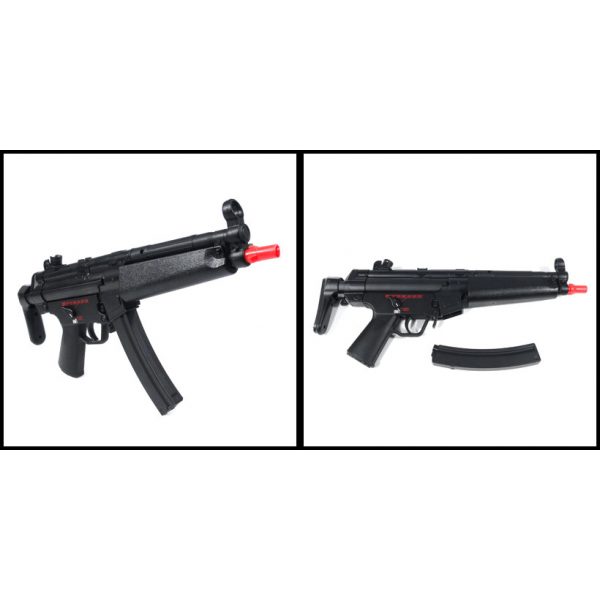 See Airsoft Rifle 2 ICS Electric MP5A64 Submachine Gun FPS-360 Collapsible Stock, Double Magazines Airsoft Gun