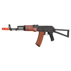 See Airsoft Rifle 1 Jing Gong Electric Full Metal Real Wood AK74 Rifle FPS-450 Folding Stock Airsoft Gun
