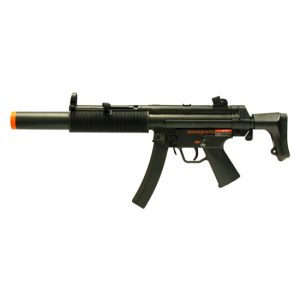 See Airsoft Rifle 1 Jing Gong Electric MP-5 FPS-330 Collapsible Stock, Silencer Airsoft Gun
