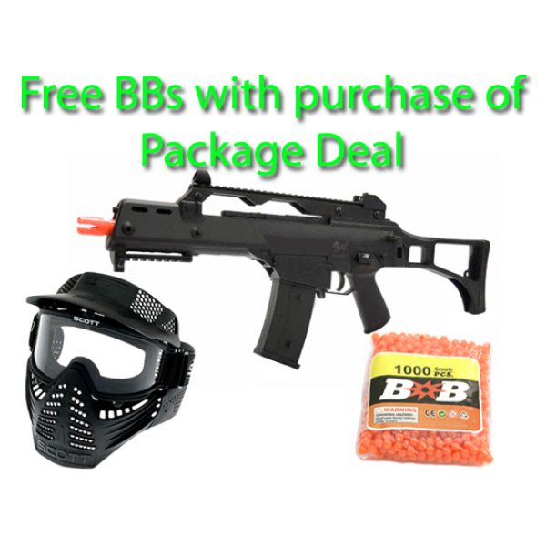 See Airsoft Rifle 1 Jing Gong G36 Electric Airsoft Rifle Package Deal (Mask and BBs)
