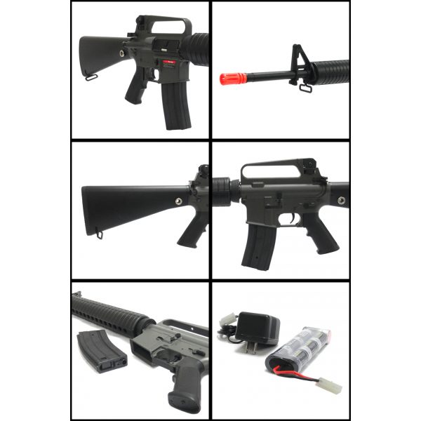 See Airsoft Rifle 2 Jing Gong M16A2 Assault Rifle FPS-430 Electric Airsoft Gun