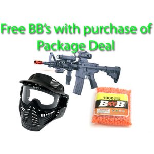 See Airsoft Rifle 1 M16 D92H Assault Rifle FPS-170 Electric Airsoft Gun Package Deal (Mask and BBs)