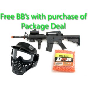 See Airsoft Rifle 1 M16 M83A2 Assault Rifle FPS-200 Electric Airsoft Gun Package Deal (Mask and BBs)