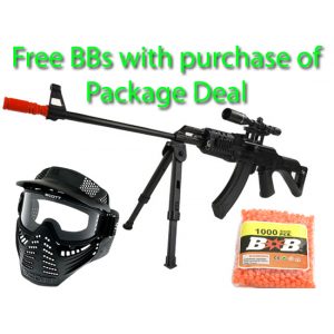 See Airsoft Rifle 1 Spring JP 905A Sniper Rifle FPS-220 Airsoft Gun Package Deal (Mask and BBs)