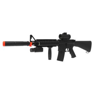 See Airsoft Rifle 1 Refurbished Electric Double Eagle Silenced M83B1 Tactical M4 Assault Rifle FPS-200 Airsoft Gun