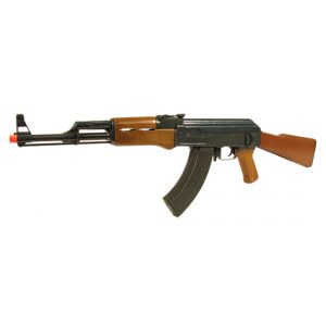 See Airsoft Rifle 1 Refurbished Electric Jing Gong AK-47 Assault Rifle Wood FPS-450 Airsoft Gun
