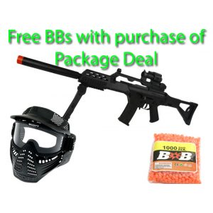 See Airsoft Rifle 1 Spring JP 957B Sniper Rifle FPS-220 Airsoft Gun Package Deal (Mask and BBs)