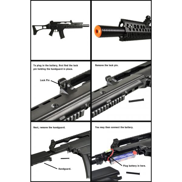 See Airsoft Rifle 2 Refurbished Electric Jing Gong G36K Tactical Rifle FPS-450 Airsoft Gun