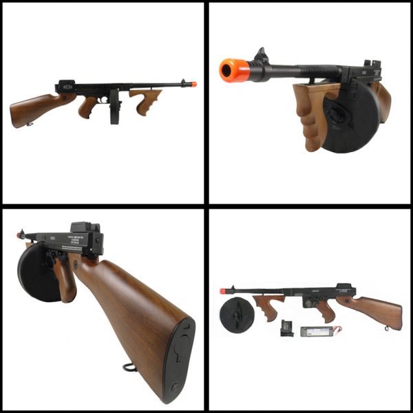 See Airsoft Rifle 2 Refurbished Electric King Arms Thompson Chicago 1928 Rifle FPS-516 Airsoft Gun
