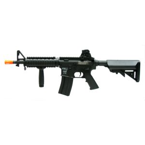 See Airsoft Rifle 1 Refurbished Electric Panther Carbine R.I.S. Commando Rifle FPS-420 Fore Grip, Collapsible Stock Airsoft Gun