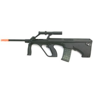 See Airsoft Rifle 1 Refurbished Electric YM8 Steyr AUG Assault Rifle FPS-300 Sight, Quick Loader, Safety Glasses Airsoft Gun