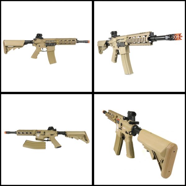 See Airsoft Rifle 2 Refurbished G&G GR16P CQW Rush Rifle Desert Tan FPS-415 Electric Blowback Airsoft Gun